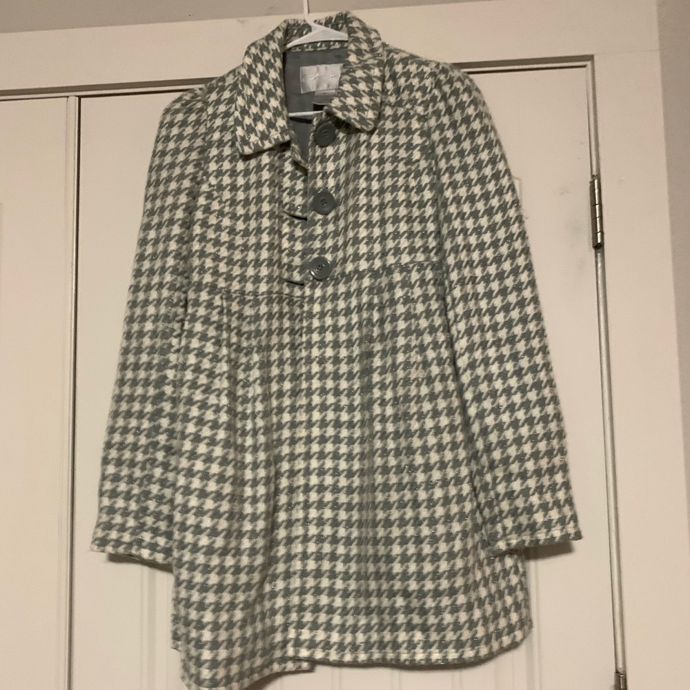 Gray And White BB Dakota Wool Winter Coat